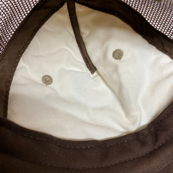 Vintage American Eagle Women Trucker Hat Mesh Cap Snapback Brown White Foam - Picture 10 of 10